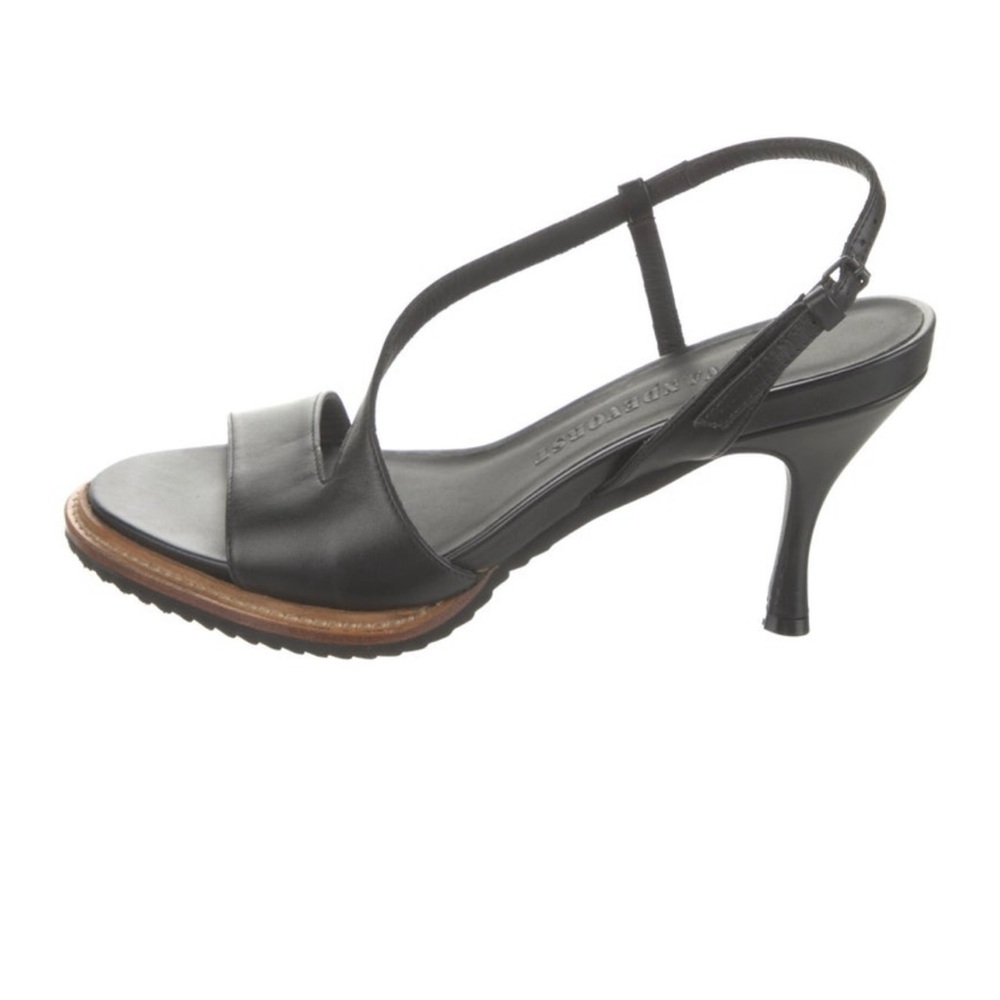 Elegant Black Strappy Heeled Sandals